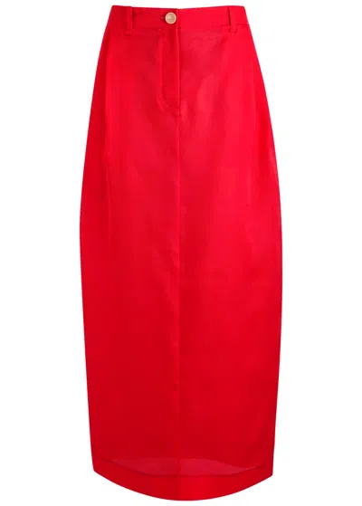KHAITE KHAITE LUCIAN SEMI-SHEER SILK MAXI SKIRT