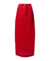 Khaite Lucian Silk Organza Maxi Skirt In Red