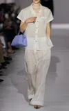 Khaite Lucian Silk Satin Maxi Skirt In Off-white