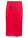 Khaite Womens Raspberry Lucian Split-hem Silk Maxi Skirt In Red
