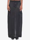 Khaite Lucian Maxi Silk Skirt In Black