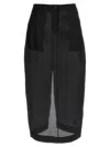 Khaite Lucian Maxi Silk Skirt In Black
