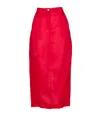 Khaite Lucian Maxi Skirt In Red