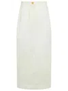Khaite Lucian Cotton Poplin Maxi Skirt In White