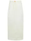 Khaite Lucian Cotton Poplin Maxi Skirt In White
