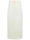 Khaite Lucian Cotton Poplin Maxi Skirt In White