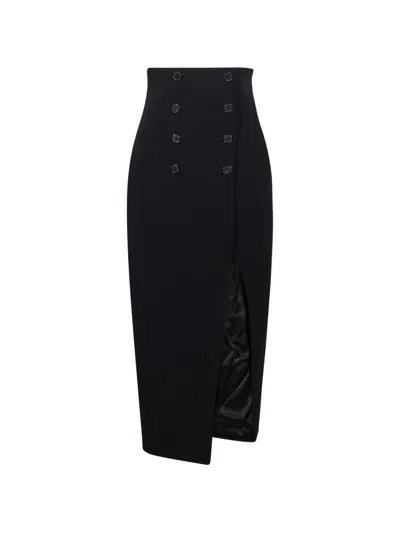 Khaite Luiza Skirt In Black In Multi