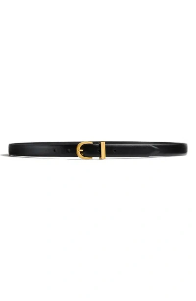 Khaite Luna Leather Belt In Black