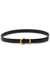 Khaite Luna Leather Belt In Black