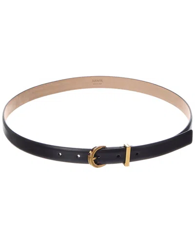Khaite Luna Leather Belt In Black