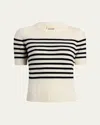 Khaite Women's Luphia Short-sleeve Cashmere Sweater In Glaze  Black