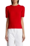 KHAITE KHAITE LUPHIA SHORT SLEEVE CASHMERE SWEATER