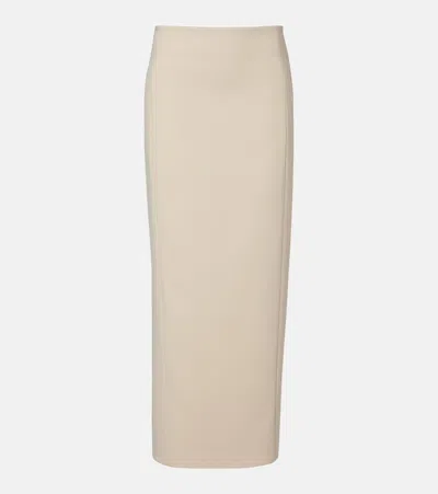 Khaite Lyle Crêpe Maxi Skirt In Neutral
