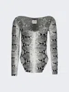 Khaite Khaki & Black Maddy Long Sleeve T-shirt In Multi