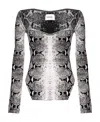 Khaite Khaki & Black Maddy Long Sleeve T-shirt In White