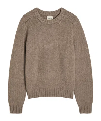Khaite Mae Cashmere Sweater In Gray