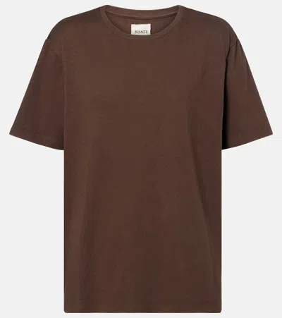 Khaite Mae Cotton Jersey T-shirt In Brown