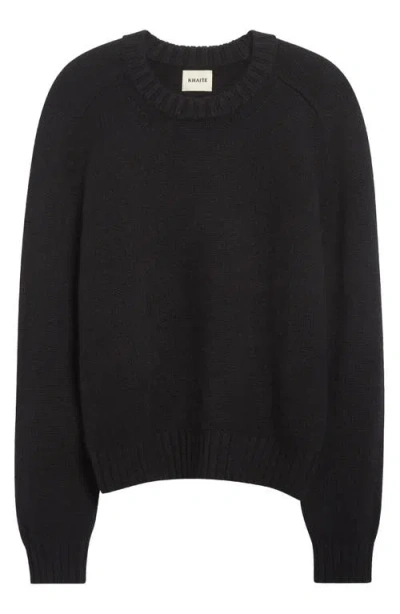 Khaite Mae Crewneck Cashmere Sweater In Black