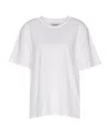 Khaite Womens White Mae Brand-patch Cotton-jersey T-shirt In White