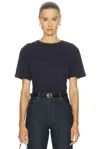 Khaite Mae Short Sleeve Tee Shirt In Purple
