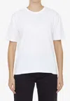 Khaite Womens White Mae Brand-patch Cotton-jersey T-shirt In White