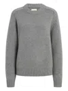 Khaite Mae Cashmere Crewneck Sweater In Gray
