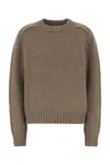 Khaite Mae Cashmere Pullover With Extended Sleeves In Brown