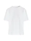 Khaite White Solid Crew Neck T-shirt In White