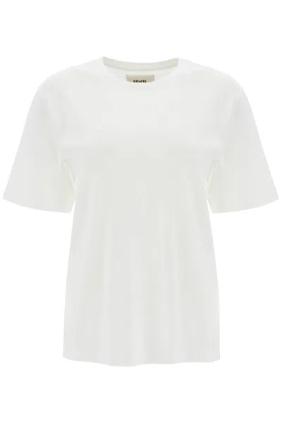 Khaite Mae T-shirt With Logo Patch In White