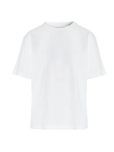 Khaite White Solid Crew Neck T-shirt