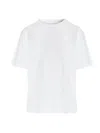 Khaite White Solid Crew Neck T-shirt In White