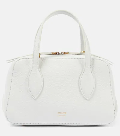 Khaite Maeve Small Leather Tote Bag In White