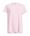 Khaite Maeve Cotton-blend Jersey T-shirt In Pink