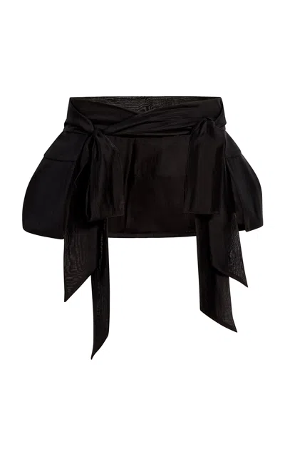 Khaite Magie Tie-detailed Hip Cage In Black