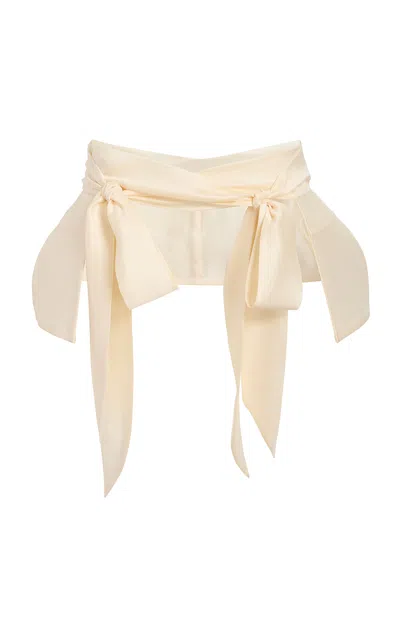 Khaite Magie Tie-detailed Hip Cage In Ivory