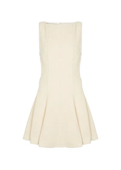 Khaite Mags Bouclé Mini Dress In White