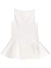 Khaite Mags Flared Silk Organza Mini Dress In White