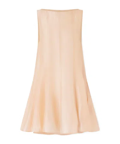 Khaite Mags Paneled Satin-twill Mini Dress In Orange