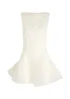 Khaite Mags Flared Silk Organza Mini Dress In Natural