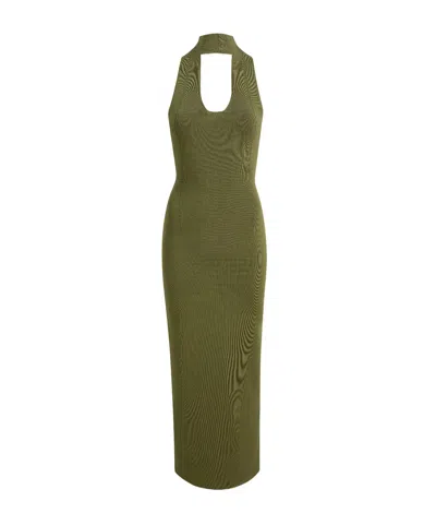 Khaite Mahi Dress In Green