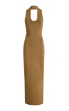 Khaite Mahi Knit Maxi Dress In Brown