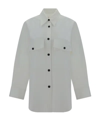 Khaite Mahmet Denim Shirt In Gray