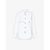 Khaite Womens White Mahmet Relaxed-fit Denim Shirt In White