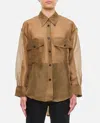 Khaite Mahmet Silk Shantung Top In Beige