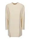 Khaite The Mahni Slit-detail Blouse In Beis