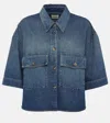 Khaite Mahsha Denim Button-front Top In Blue
