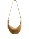 Khaite Mall Augustina Crescent Zip-top Shoulder Bag In Neutral