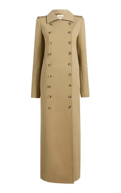 KHAITE MALLORY COTTON-NYLON DOUBLE-BREASTED TRENCH COAT