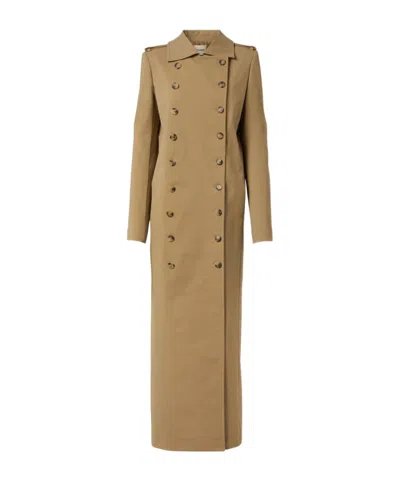 Khaite Mallory Double-breasted Trench Coat In Brown