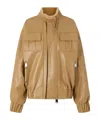 Khaite Malone Shearling Bomber Jacket In Brown